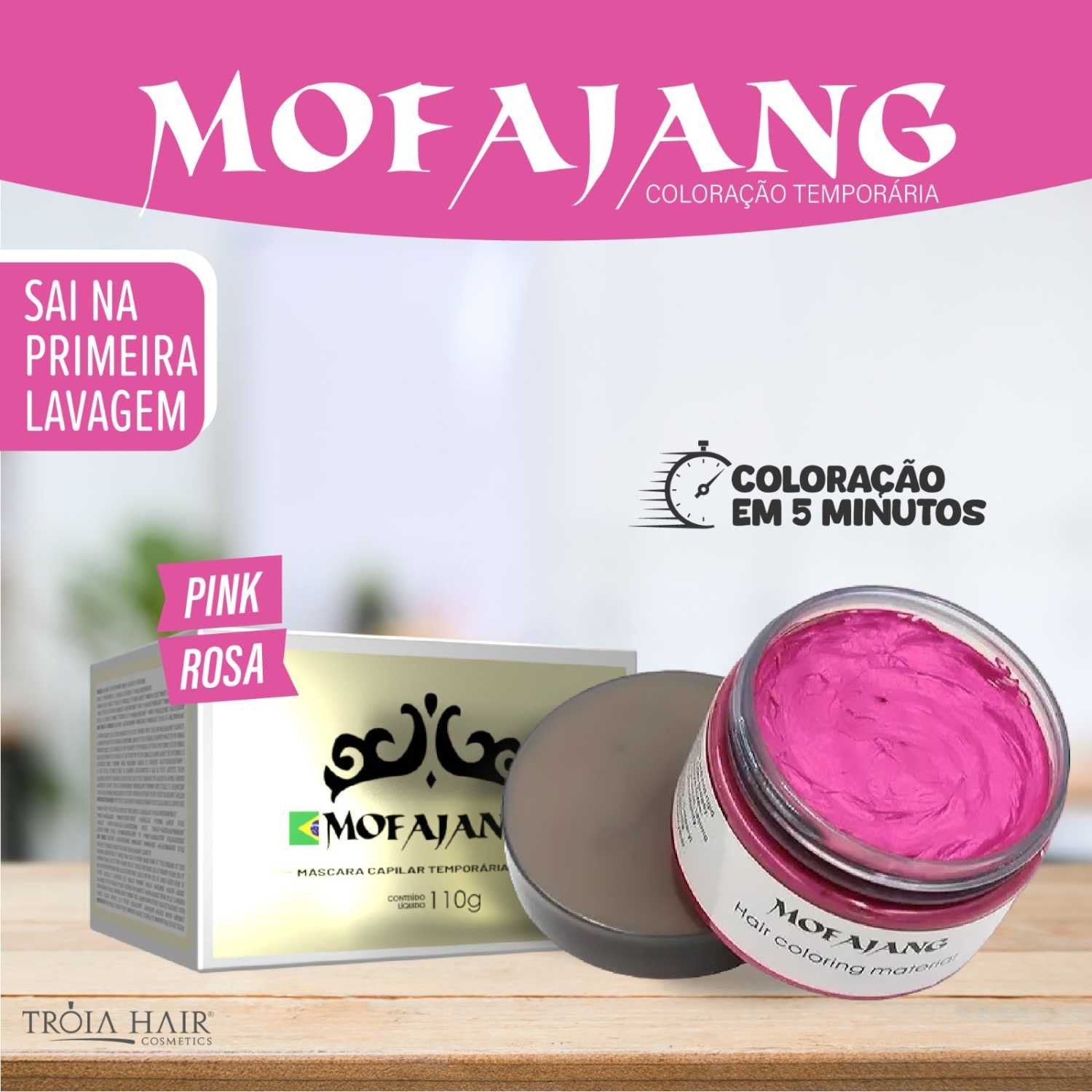 Mofajang Pink 110g: Cera de Coloração Temporária  Faça Você Mesmo - Imagem 2