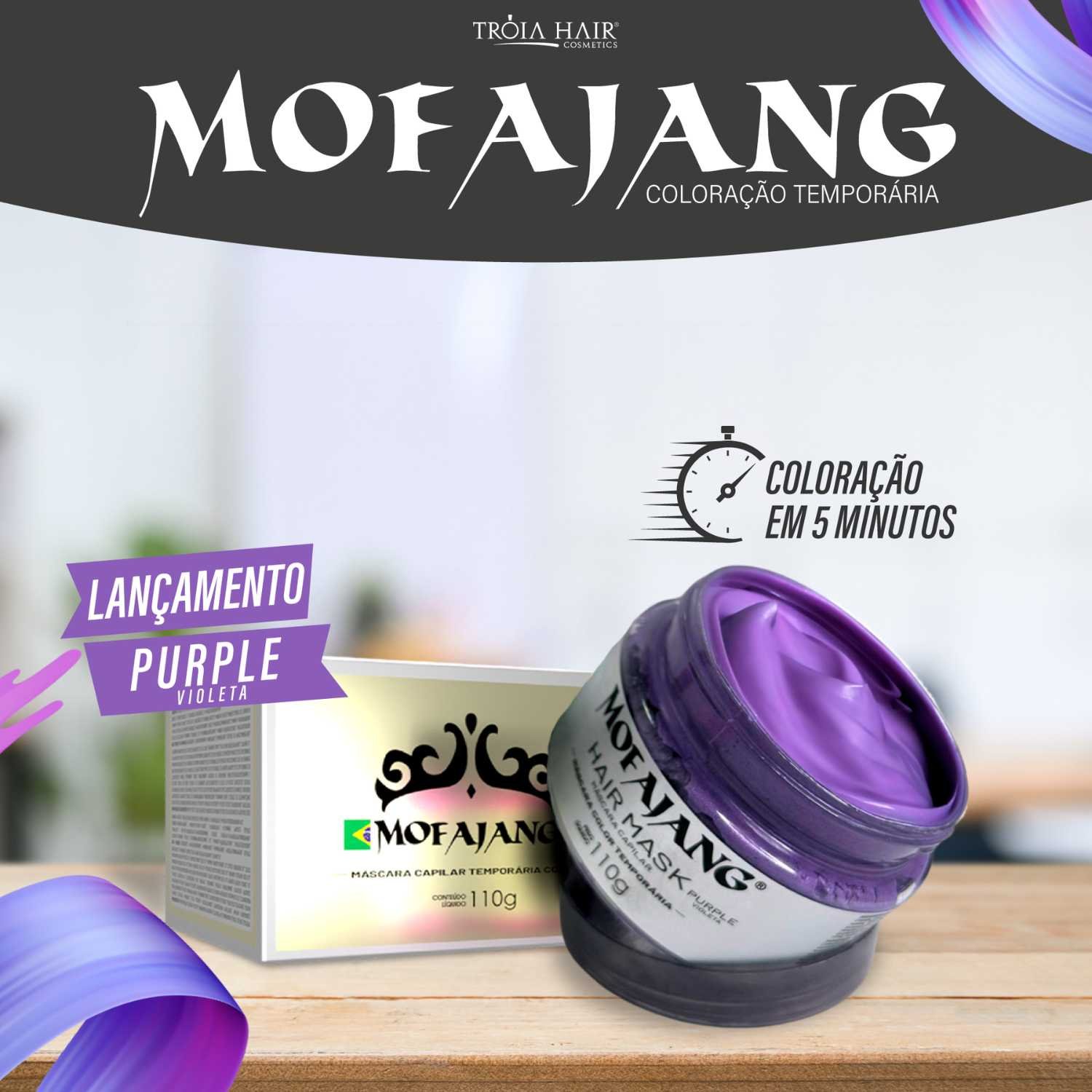 Mofajang Purple 110g: Cera de Coloração Temporária  Faça Você Mesmo - Imagem 2