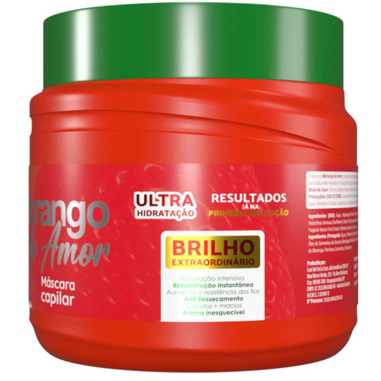 Máscara Morango Do Amor P/ Hidratação Efeito Teia 500g Tróia - Imagem 3