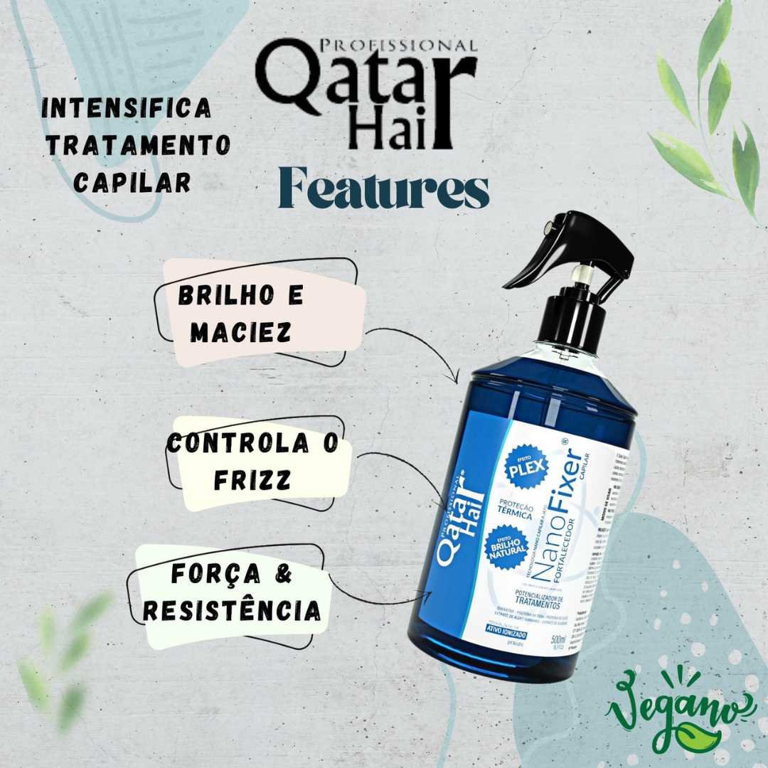 Nano Fixer Capilar Jato Fortalecedor Qatar Hair Galão 5l - Imagem 2