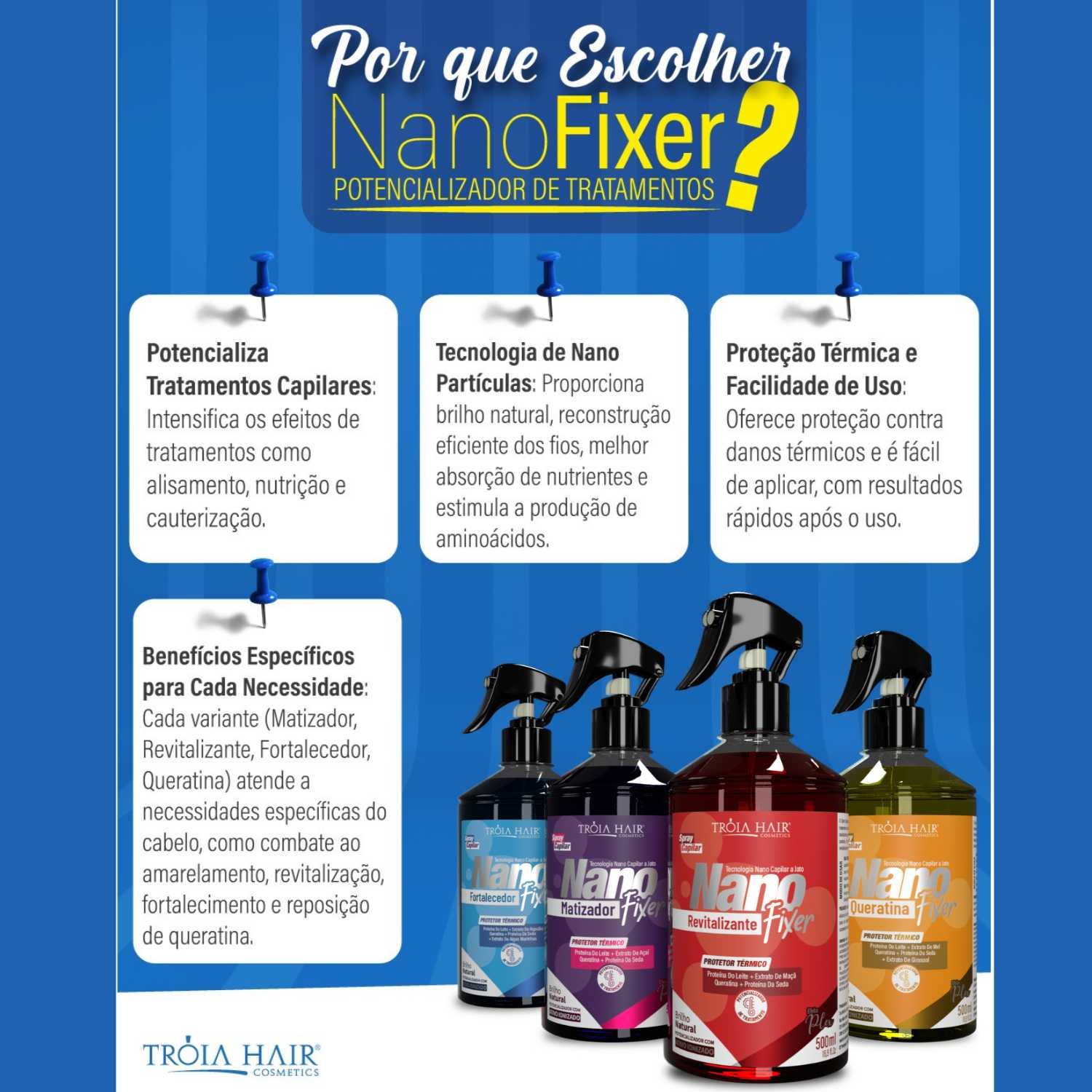 Nano Fixer Fortalecedor Troia Hair - Nano Potencializador de Tratamento Capilar 500ml - Imagem 5