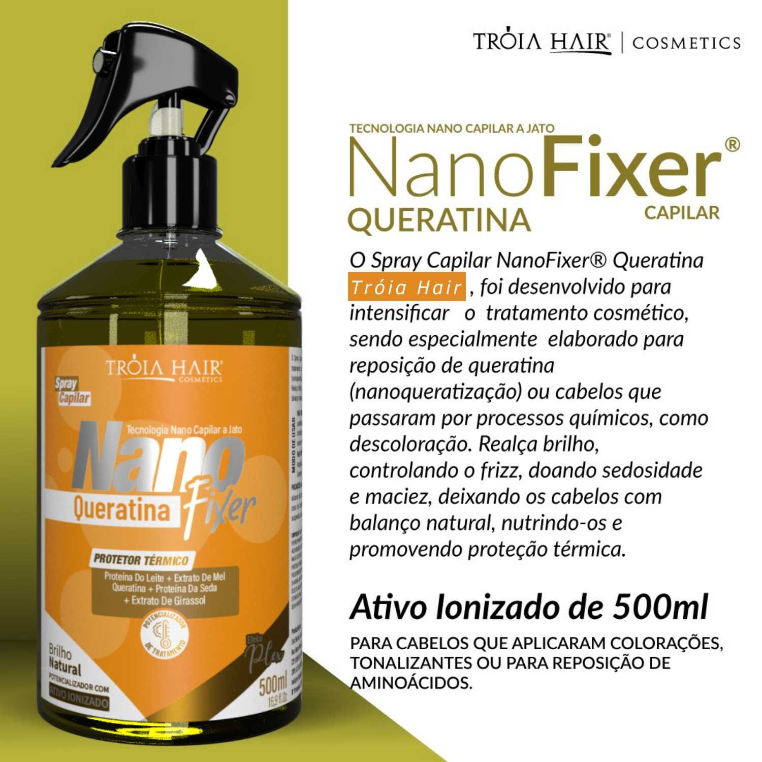 Nano Fixer Queratina Troia Hair - Nano Potencializador de Tratamento Capilar - Imagem 2