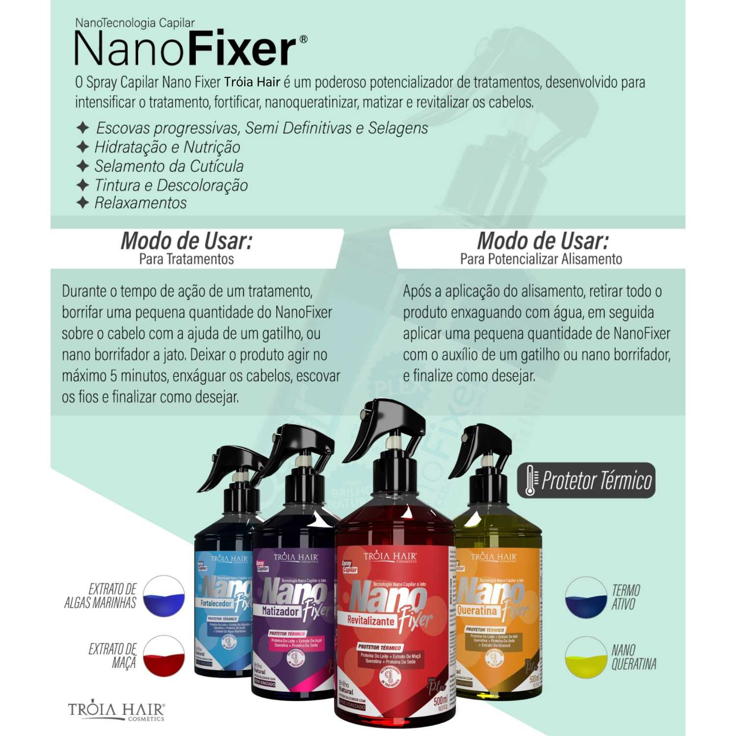 Nano Fixer Queratina Troia Hair - Nano Potencializador de Tratamento Capilar - Imagem 5