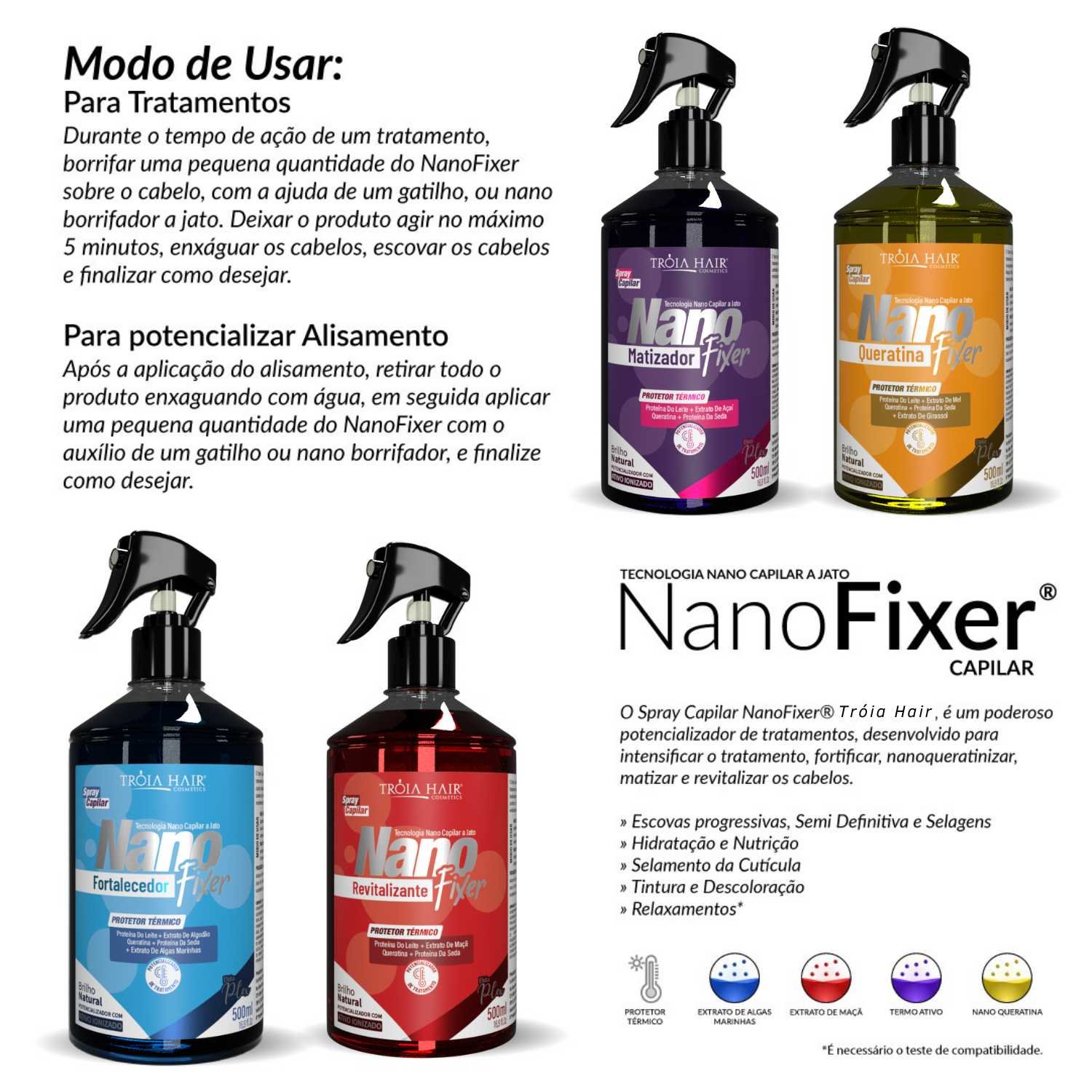 Nano Fixer Queratina Troia Hair - Nano Potencializador de Tratamento Capilar - Imagem 8