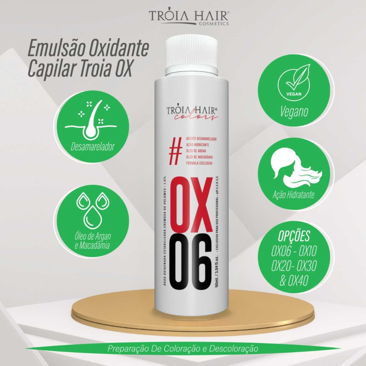Ox Profissional Emulsão Reveladora 06 Volumes 90ml - Troia Hair - Imagem 2