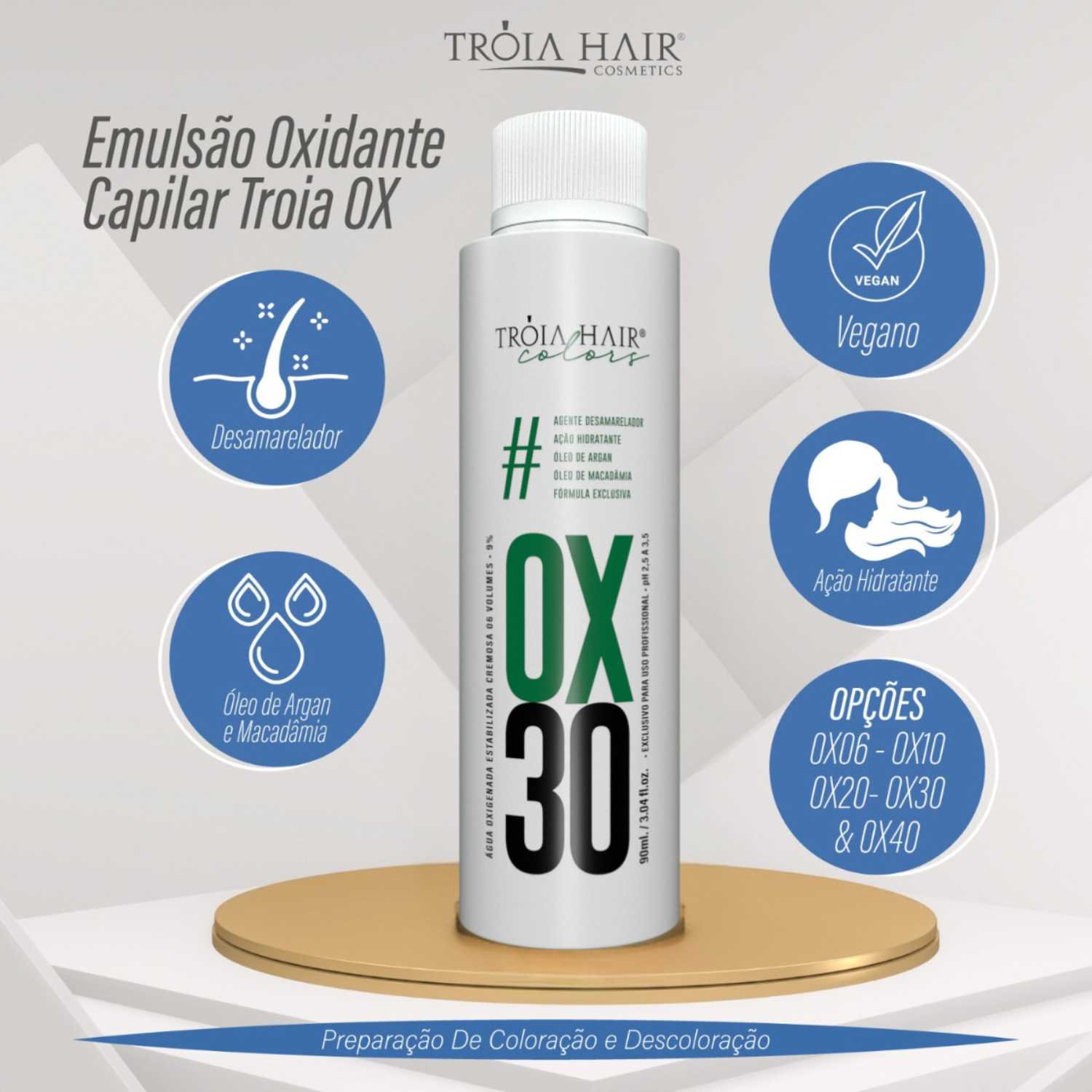 Ox Profissional Emulsão Reveladora 30 Volumes 90ml - Troia Hair - Imagem 2