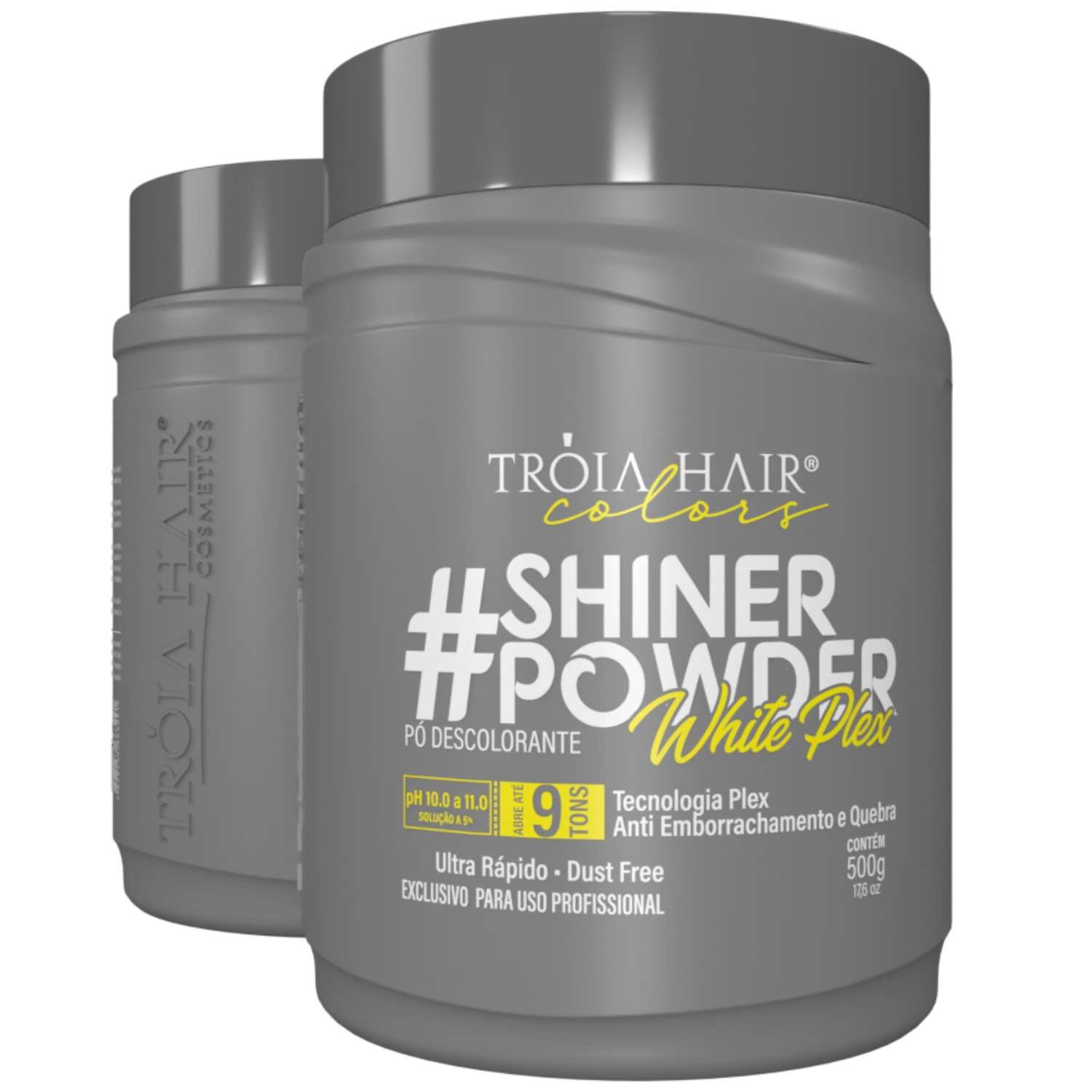 Pó Descolorante Profissional Shiner Powder White Plex 500g - Troia Hair - Imagem 4