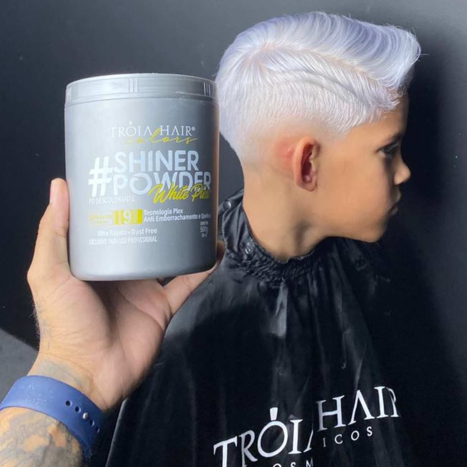 Pó Descolorante Profissional Shiner Powder White Plex 500g - Troia Hair - Imagem 6