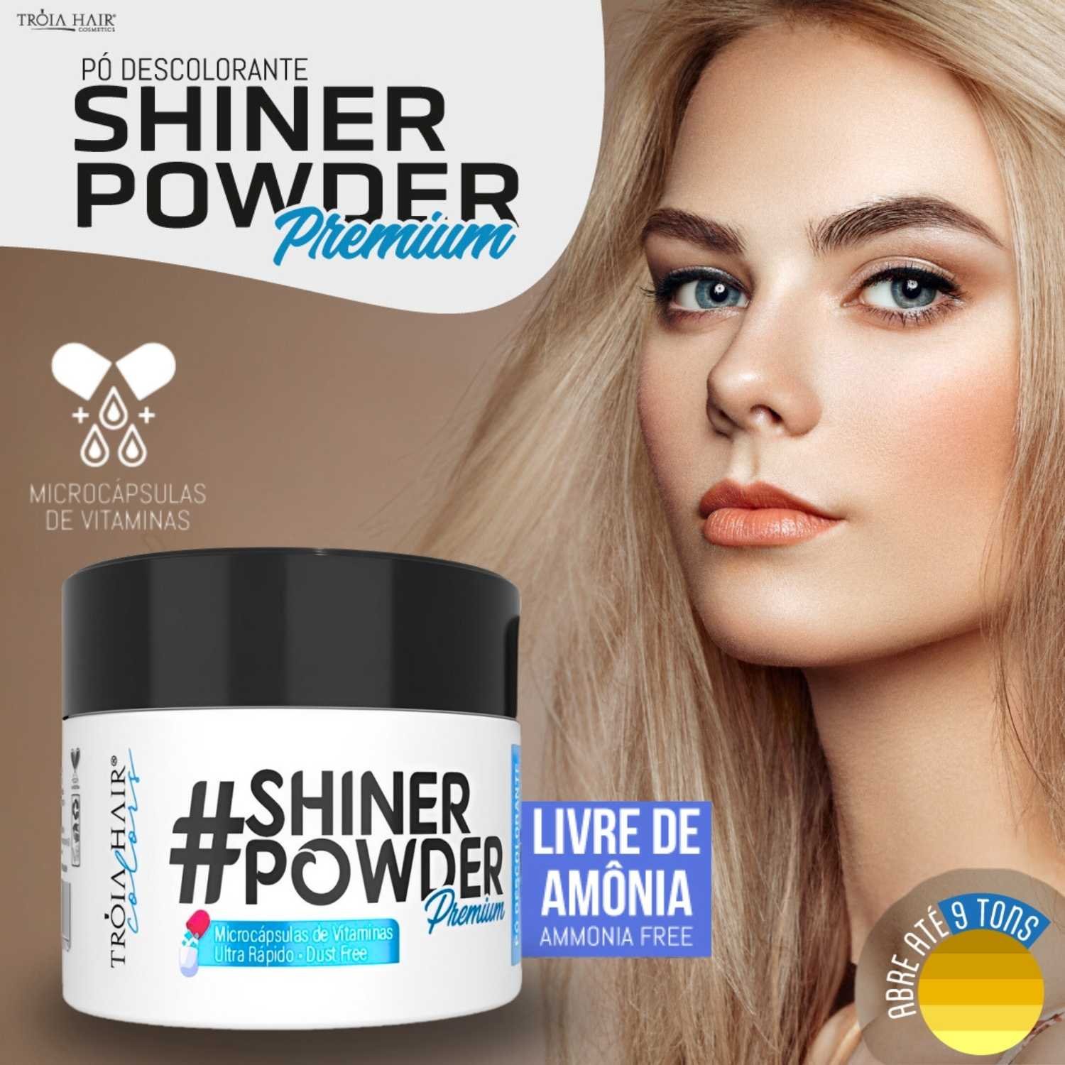 Pó Descolorante Profissional Shiner Powder White Premium 50g - Troia Hair - Imagem 4