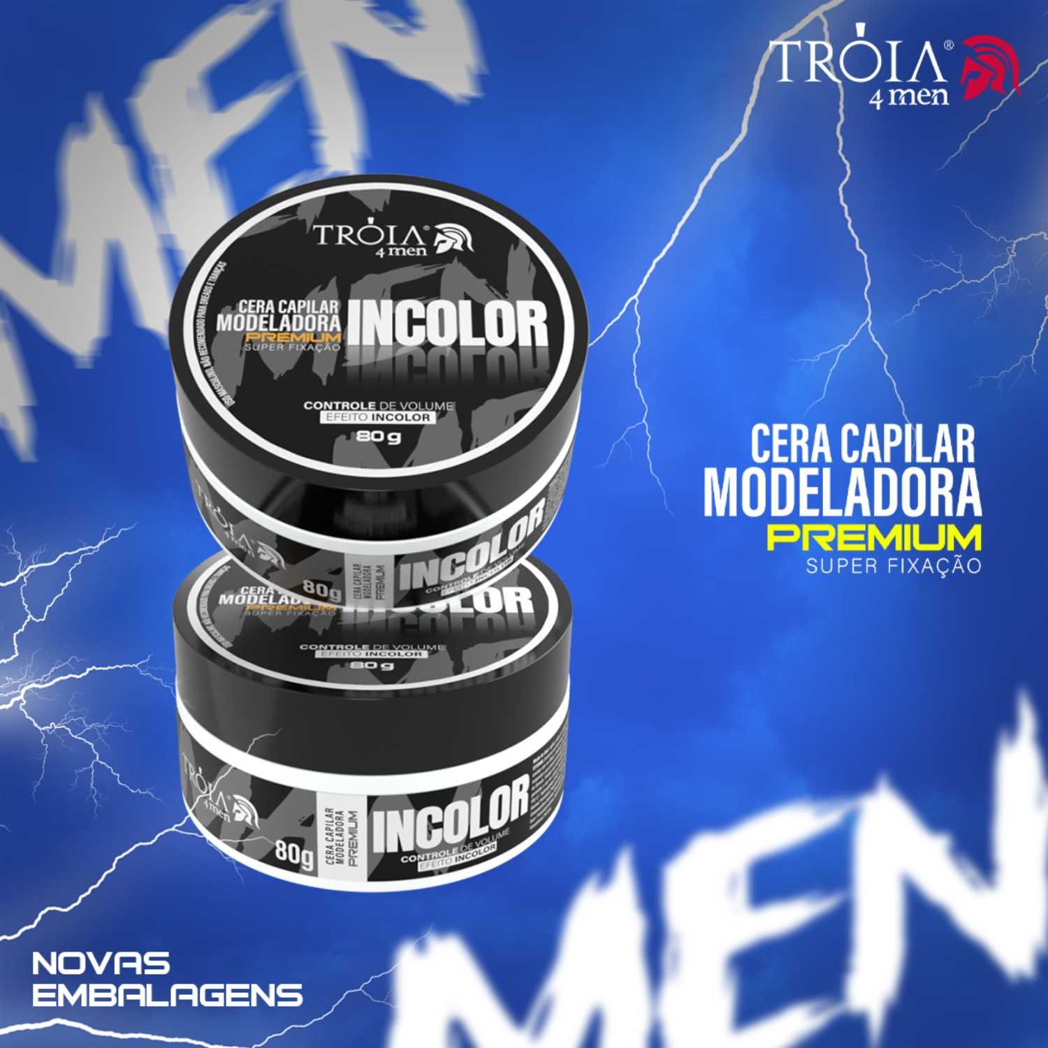 Pomada Modeladora Premium Incolor Controle De Volume Tróia - Imagem 2