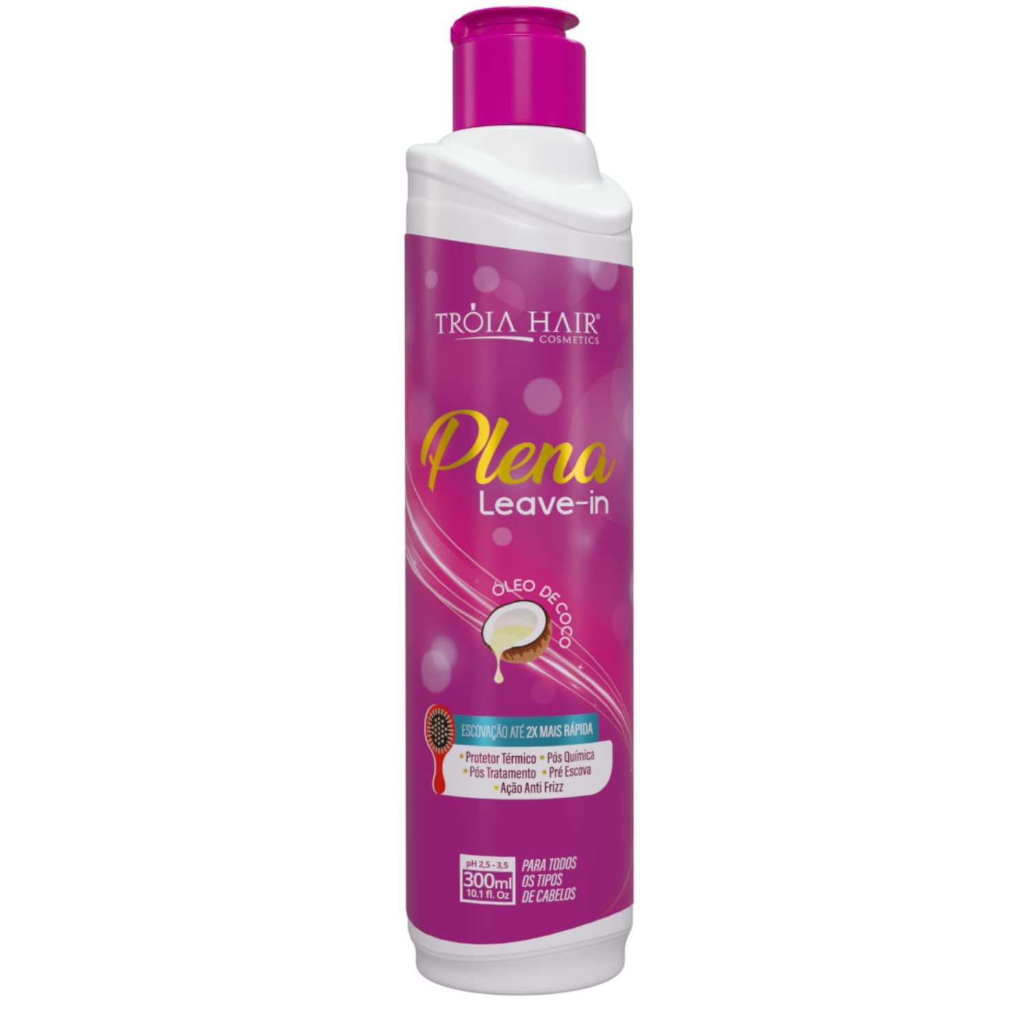 Protetor térmico Leave-in Plena 300ml - Troia Hair