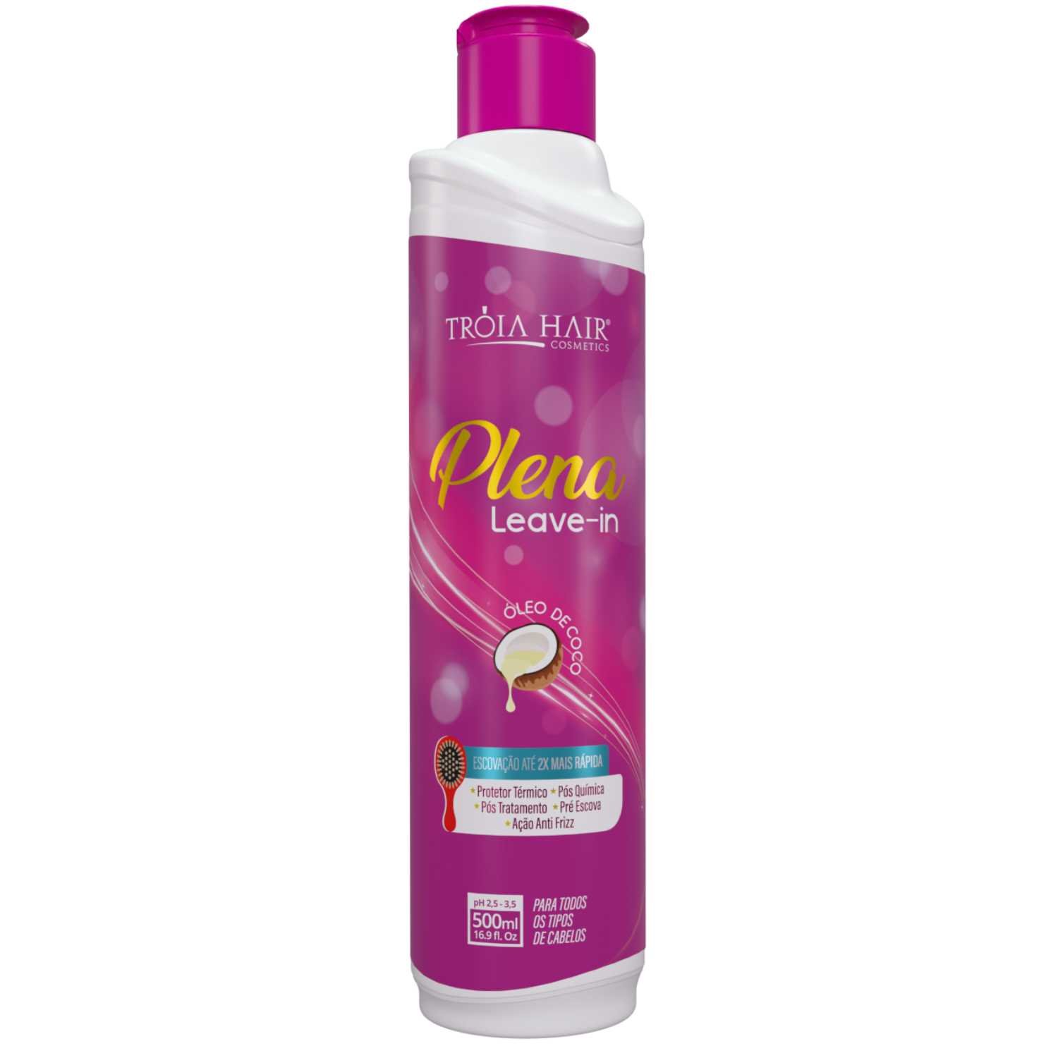 Protetor térmico Leave-in Plena 500ml - Troia Hair