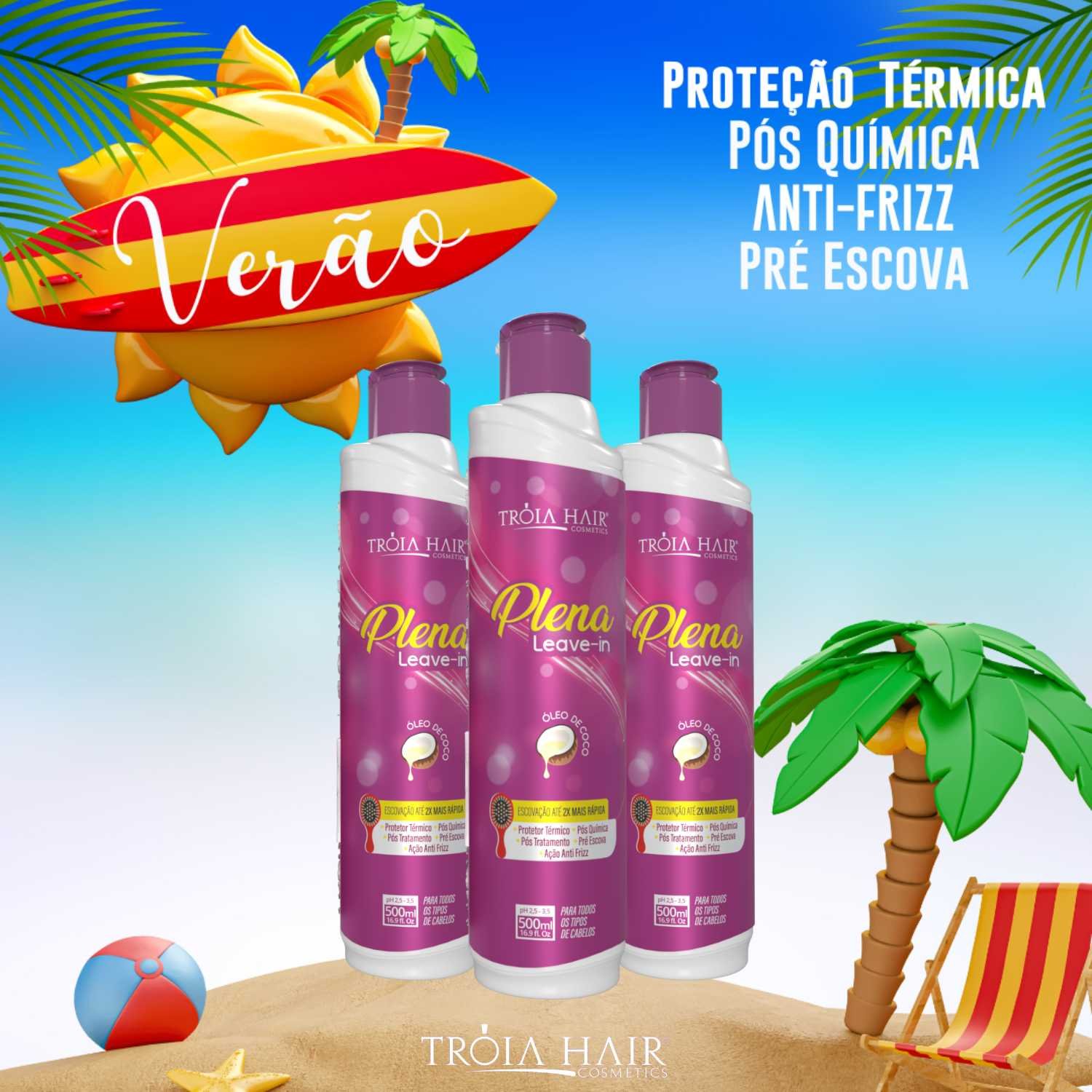 Protetor térmico Leave-in Plena 500ml - Troia Hair - Imagem 4