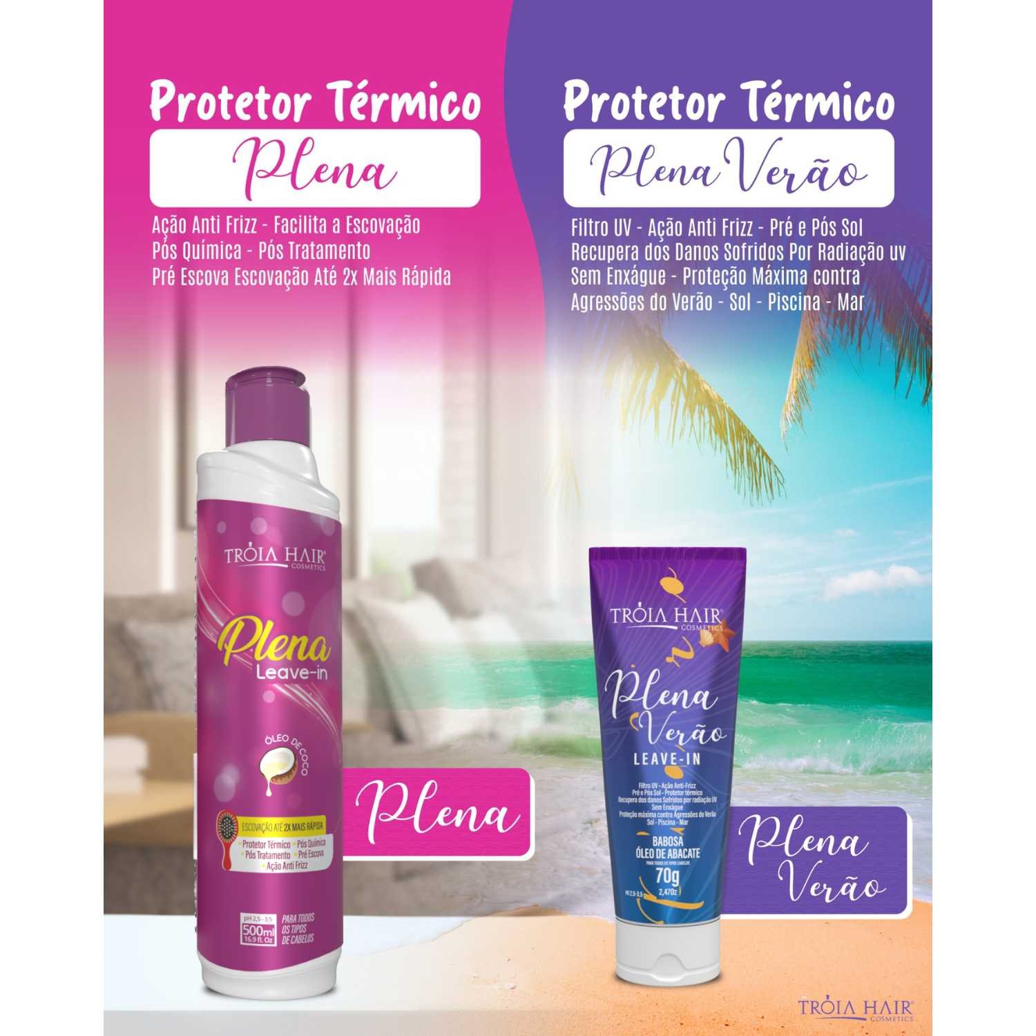 Protetor térmico Leave-in Plena 500ml - Troia Hair - Imagem 5