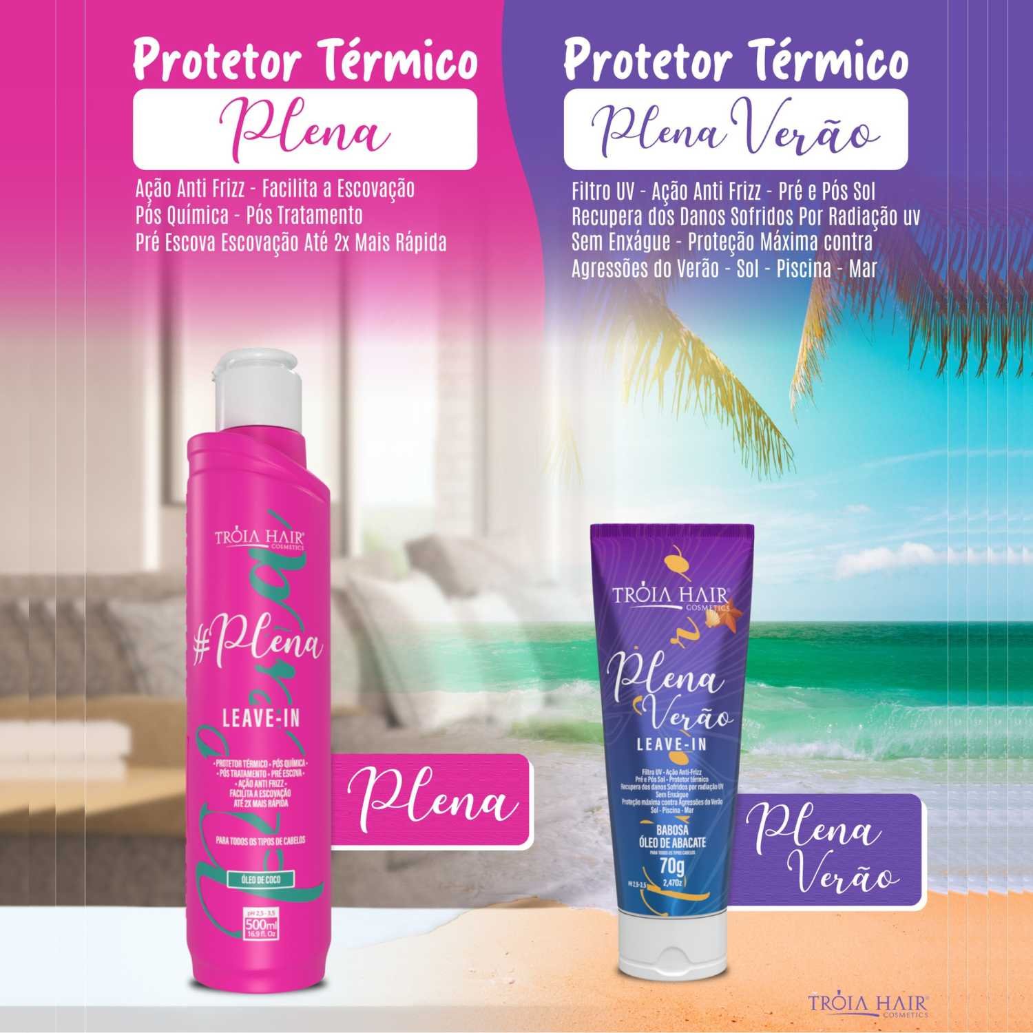 Protetor térmico Leave-in Plena Verão 70g - Troia Hair - Imagem 3