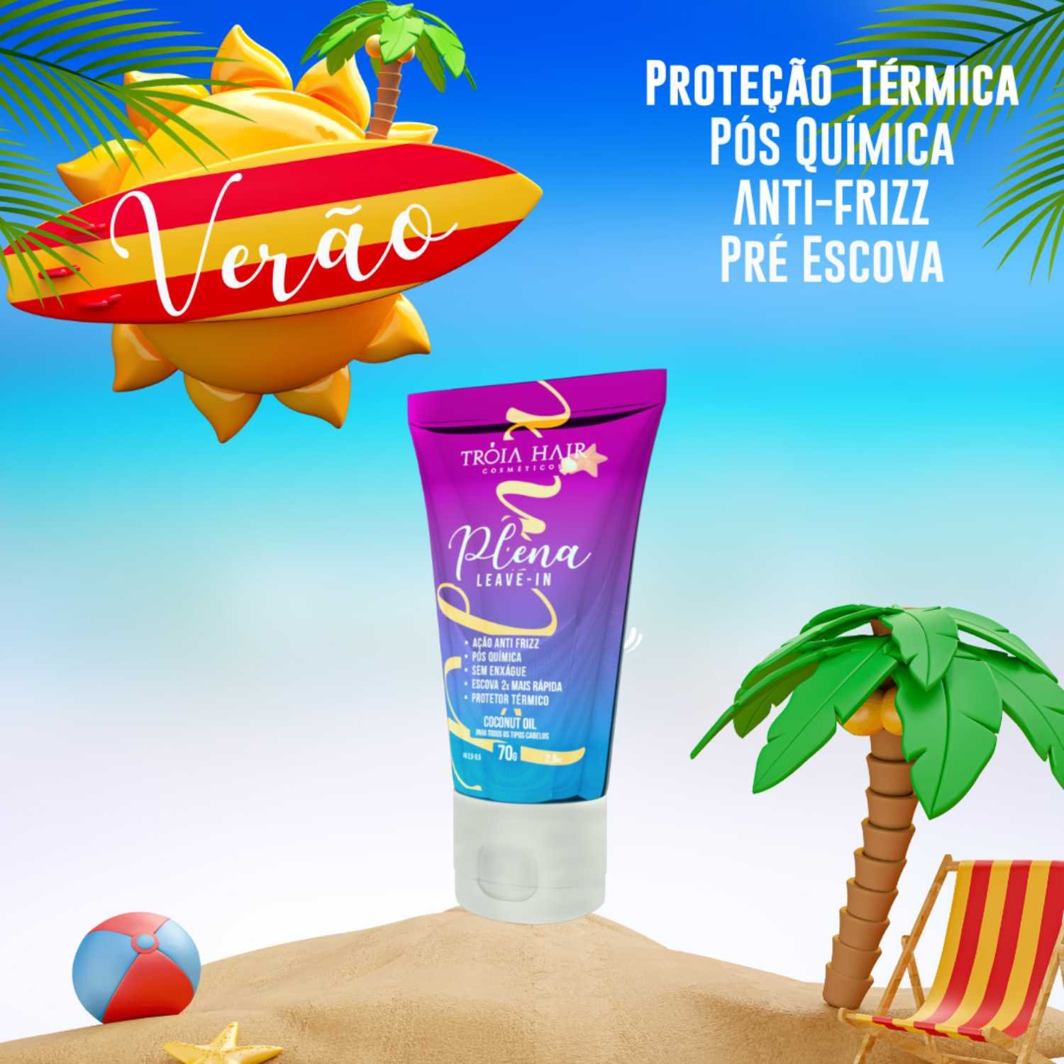 Protetor térmico Leave-in Plena Verão 70g - Troia Hair - Imagem 6