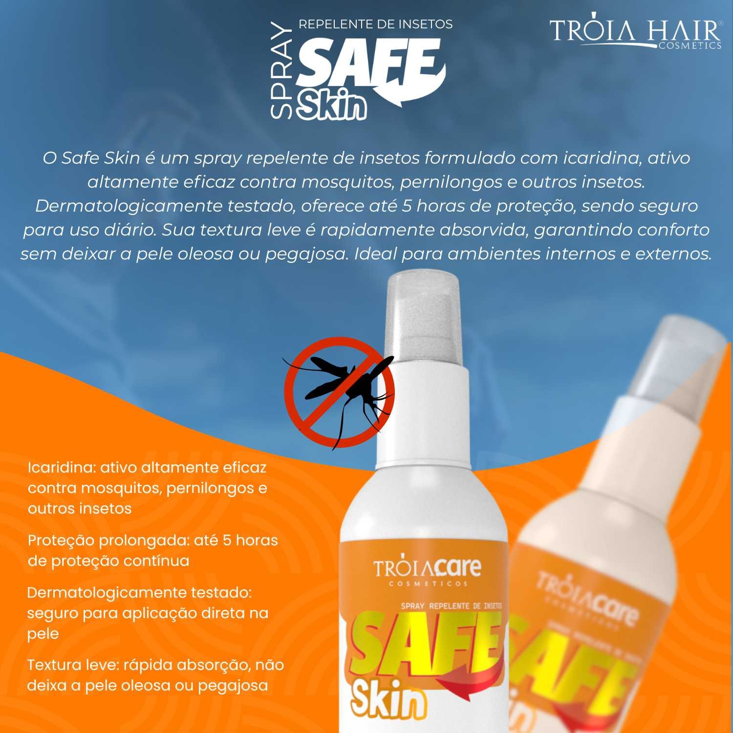 Repelente Tróia Hair Safe Skin 120ml com Icaridina Base de Agua - Imagem 4