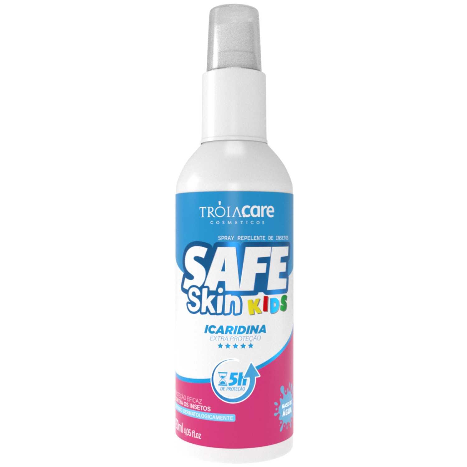 Repelente Tróia Hair Safe Skin Kids 120ml com Icaridina Base de Agua