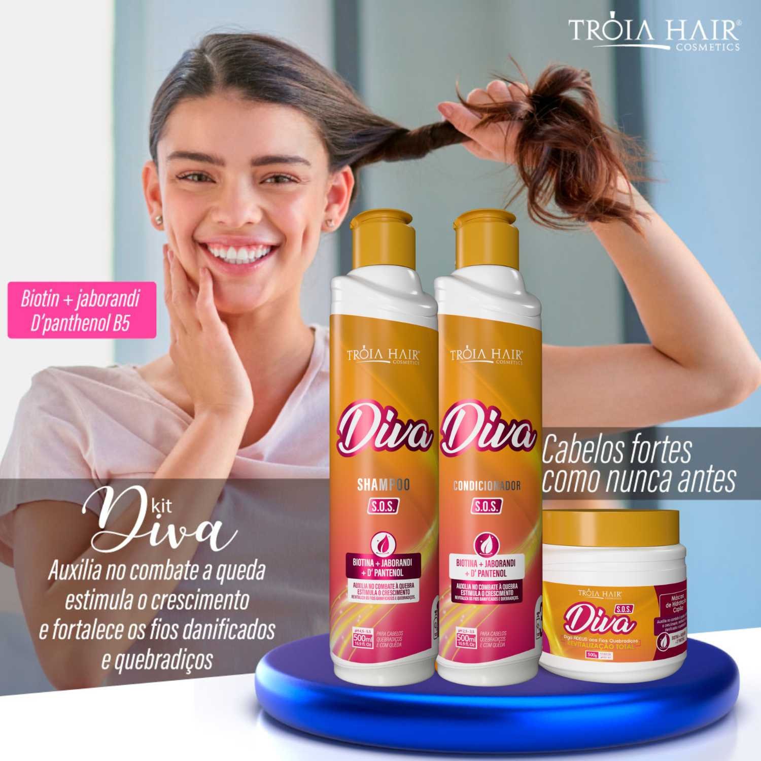 Shampoo Anti Queda S.O.S Diva 500ml - Troia Hair - Imagem 4