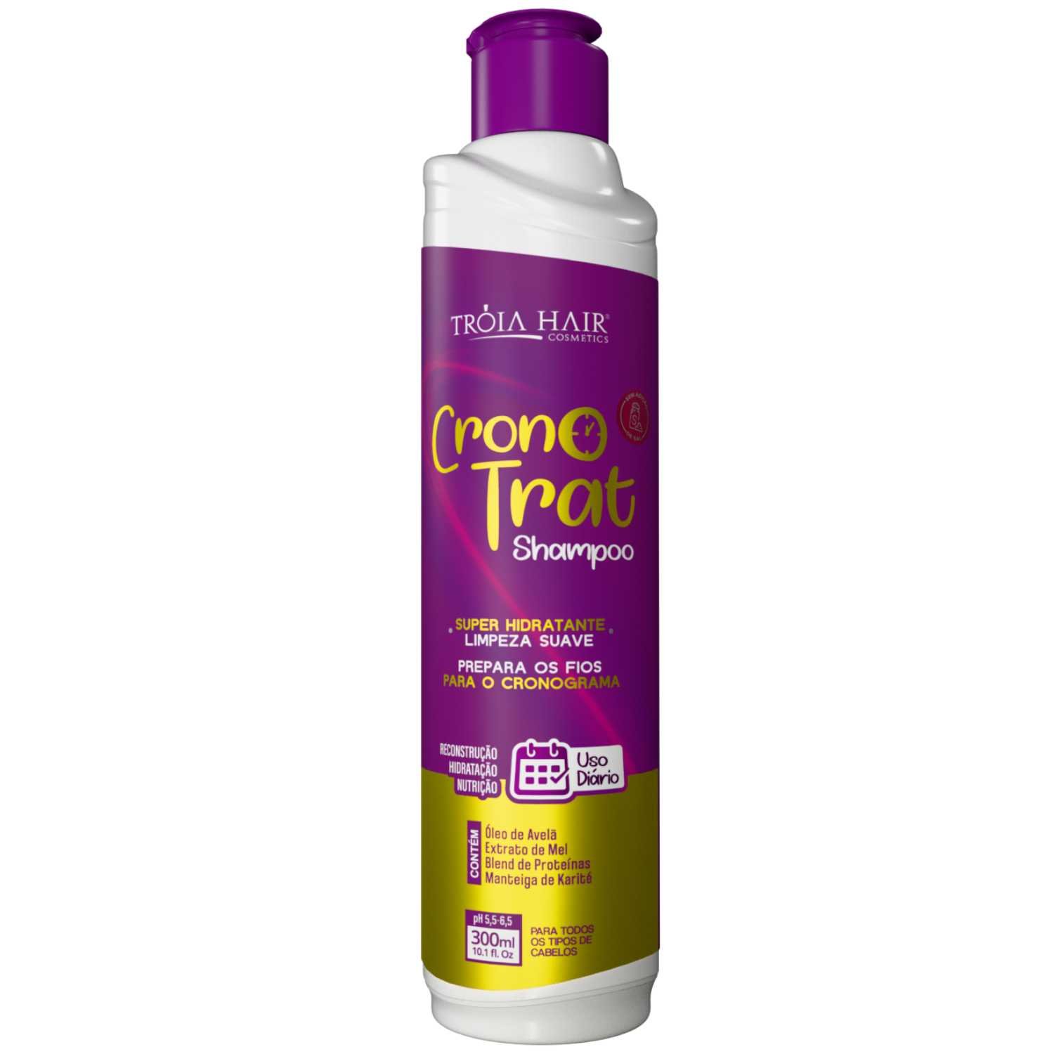 Shampoo Bálsamo Cronotrat 300ml - Qatar Hair: Limpeza e Hidratação Perfeita para o Cronograma Capilar