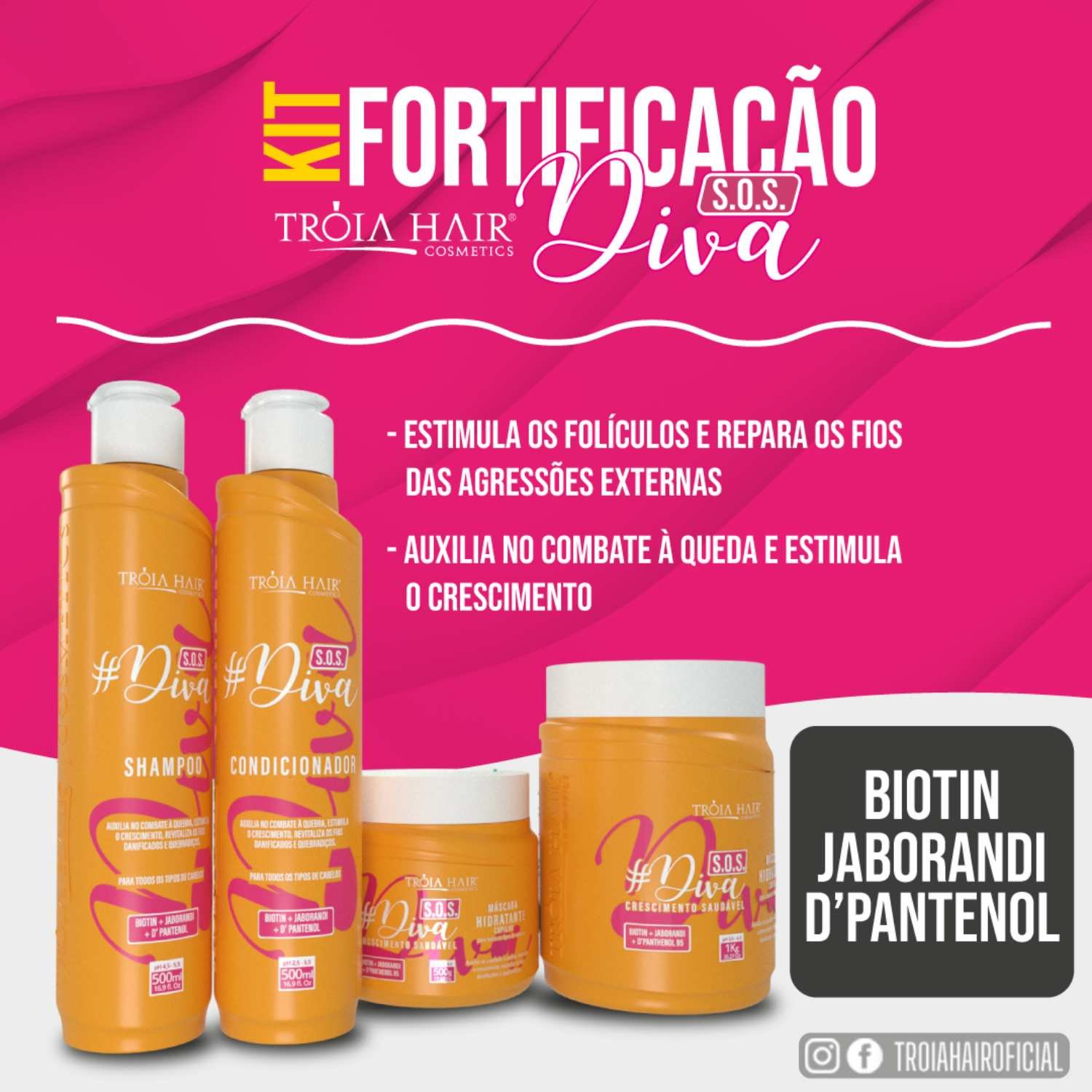 Shampoo e Máscara Lavatório S.O.S Diva Troia Hair 8,5kg - Imagem 6