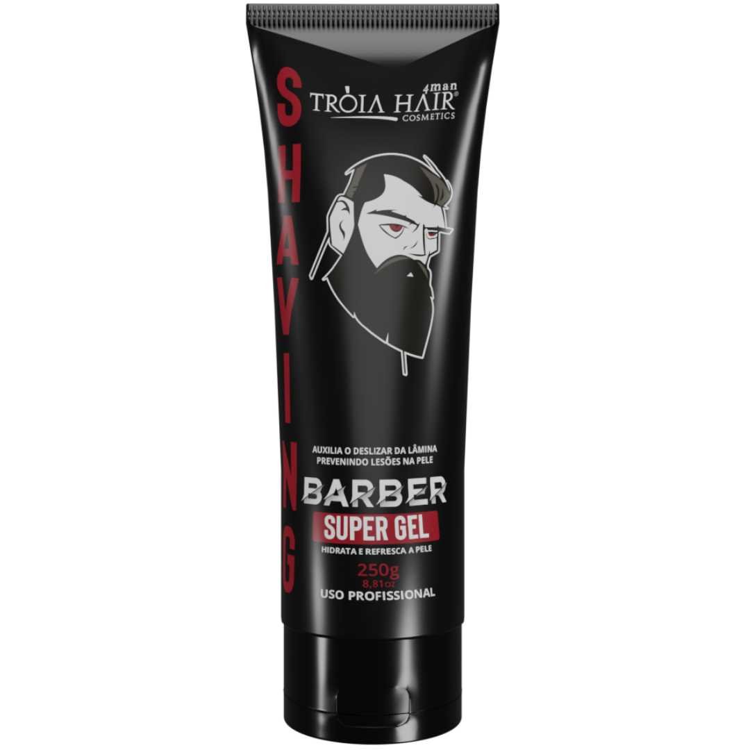 Shaving Barber 4Man Gel Incolor de Barbear Bisnaga 250ml - Troia Hair