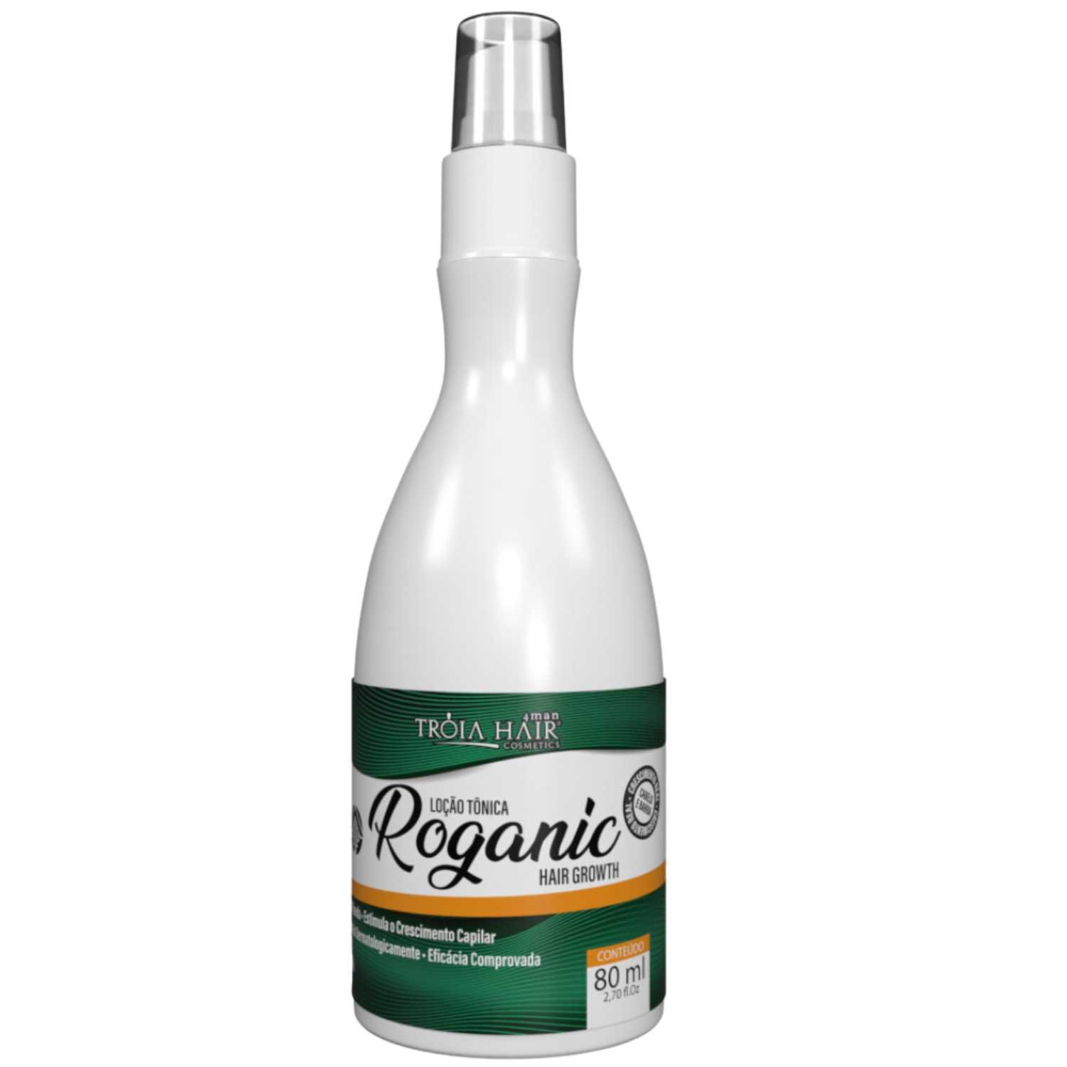 Spray Para Crescer Cabelo Tônico Roganic Hair Grownth Troia 80ml