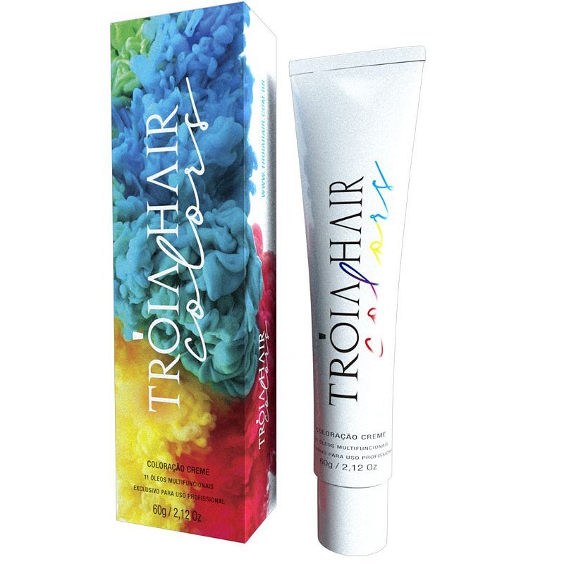 Coloração em Creme Permanente #Matizador Areia - Troia Hair colors 60g - Imagem 4