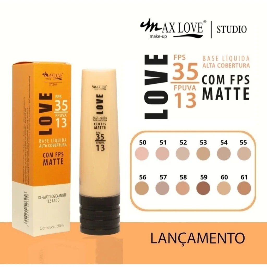BASE LÍQUIDA ALTA COBERTURA COM FPS MATTE - 30ml - Imagem 2