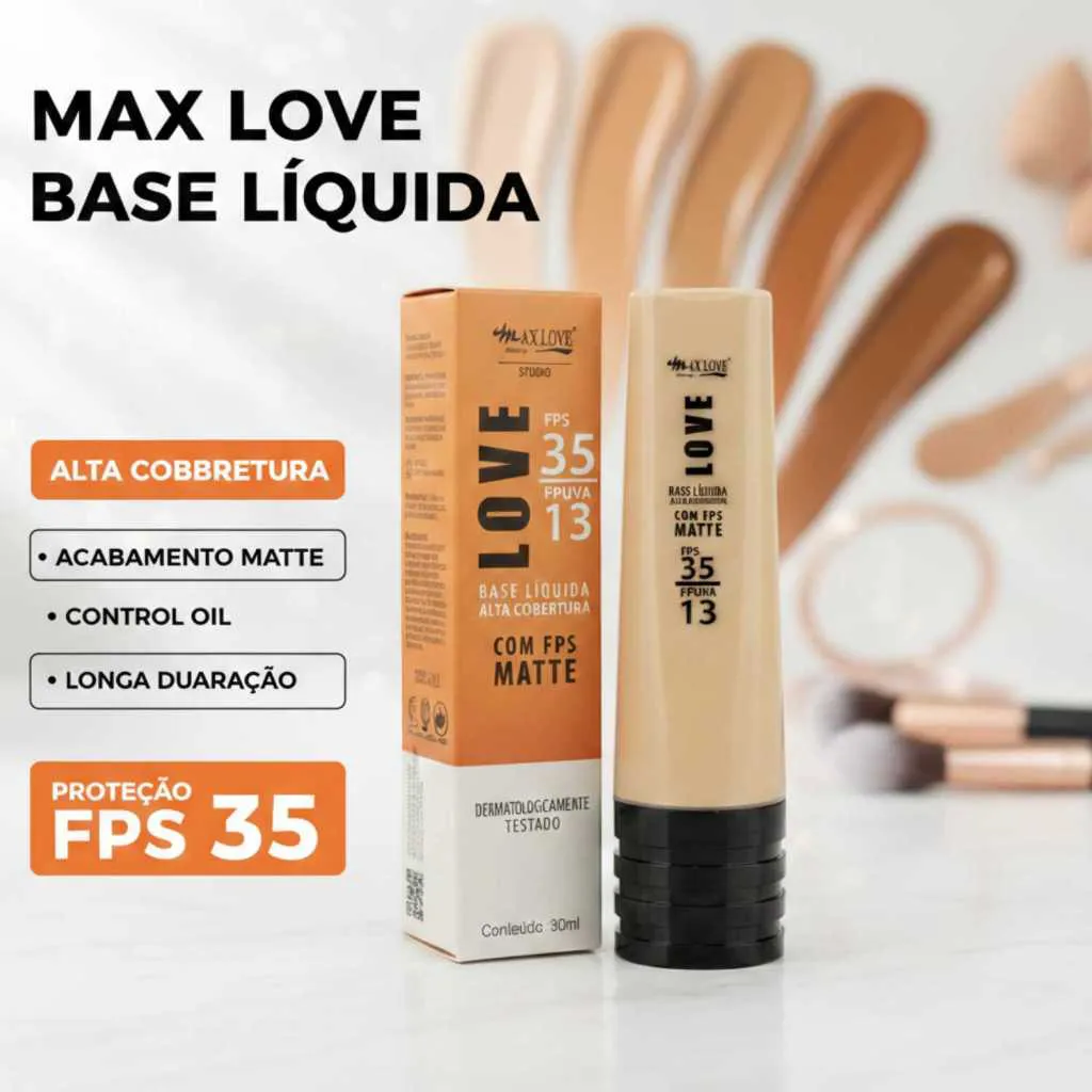 BASE LÍQUIDA ALTA COBERTURA COM FPS MATTE - 30ml - Imagem 5
