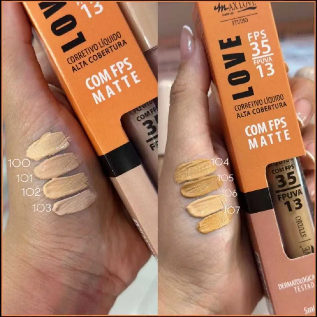 CORRETIVO LÍQUIDO ALTA COBERTURA COM FPS MATTE - 5ml - Imagem 3