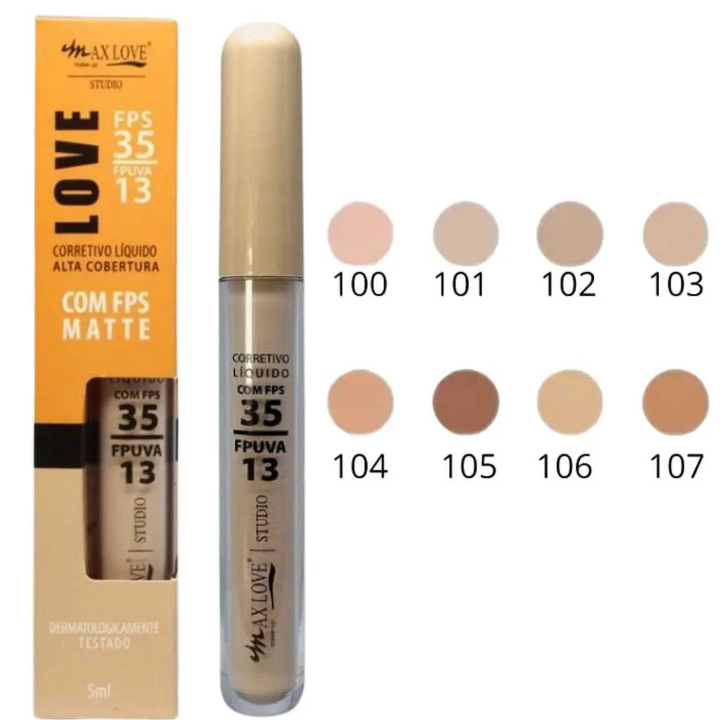 CORRETIVO LÍQUIDO ALTA COBERTURA COM FPS MATTE - 5ml