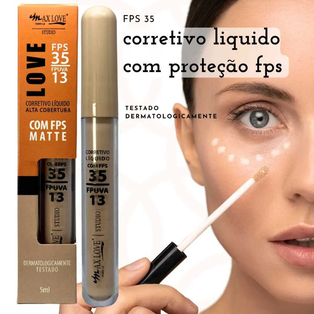 CORRETIVO LÍQUIDO ALTA COBERTURA COM FPS MATTE - 5ml - Imagem 2