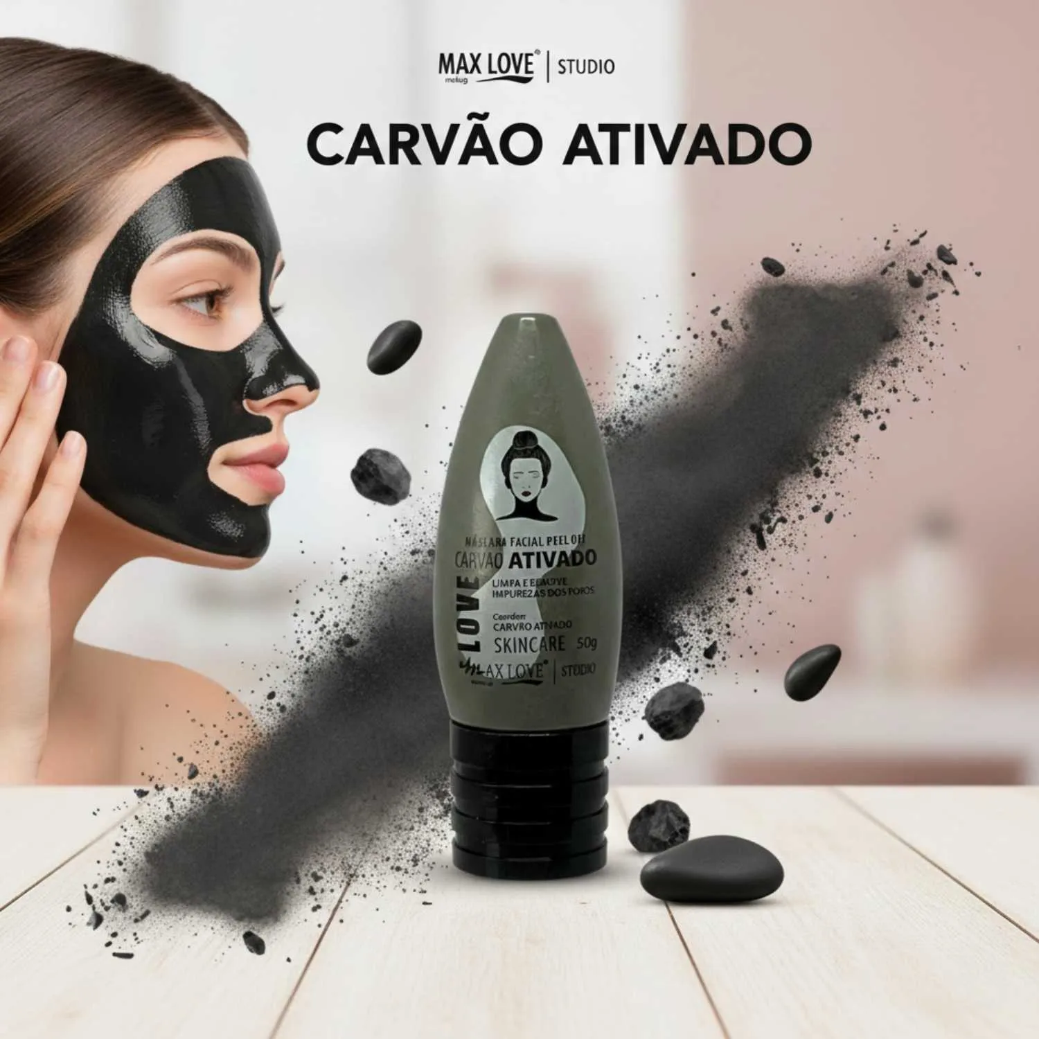MÁSCARA FACIAL PEEL OFF CARVÃO ATIVADO - 50g - Imagem 3