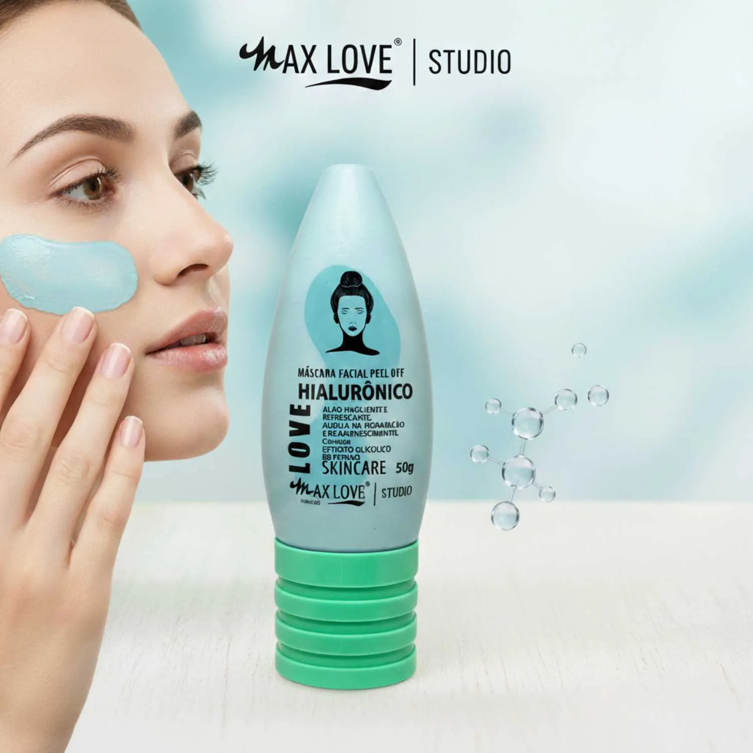 MÁSCARA FACIAL PEEL OFF ÁCIDO HIALURÔNICO - 50g - Imagem 3
