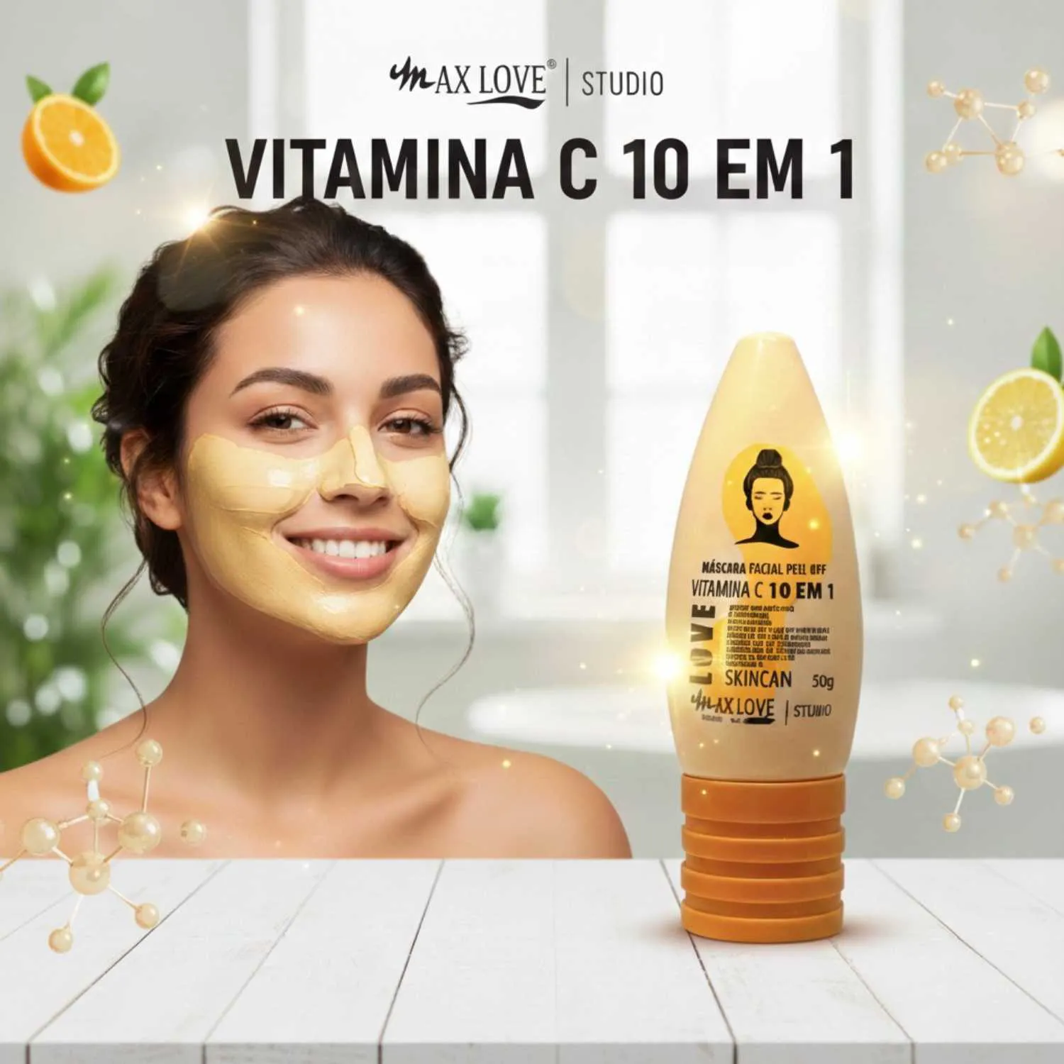 MÁSCARA FACIAL PEEL OFF VITAMINA C 10 EM 1 - 50g - Imagem 3