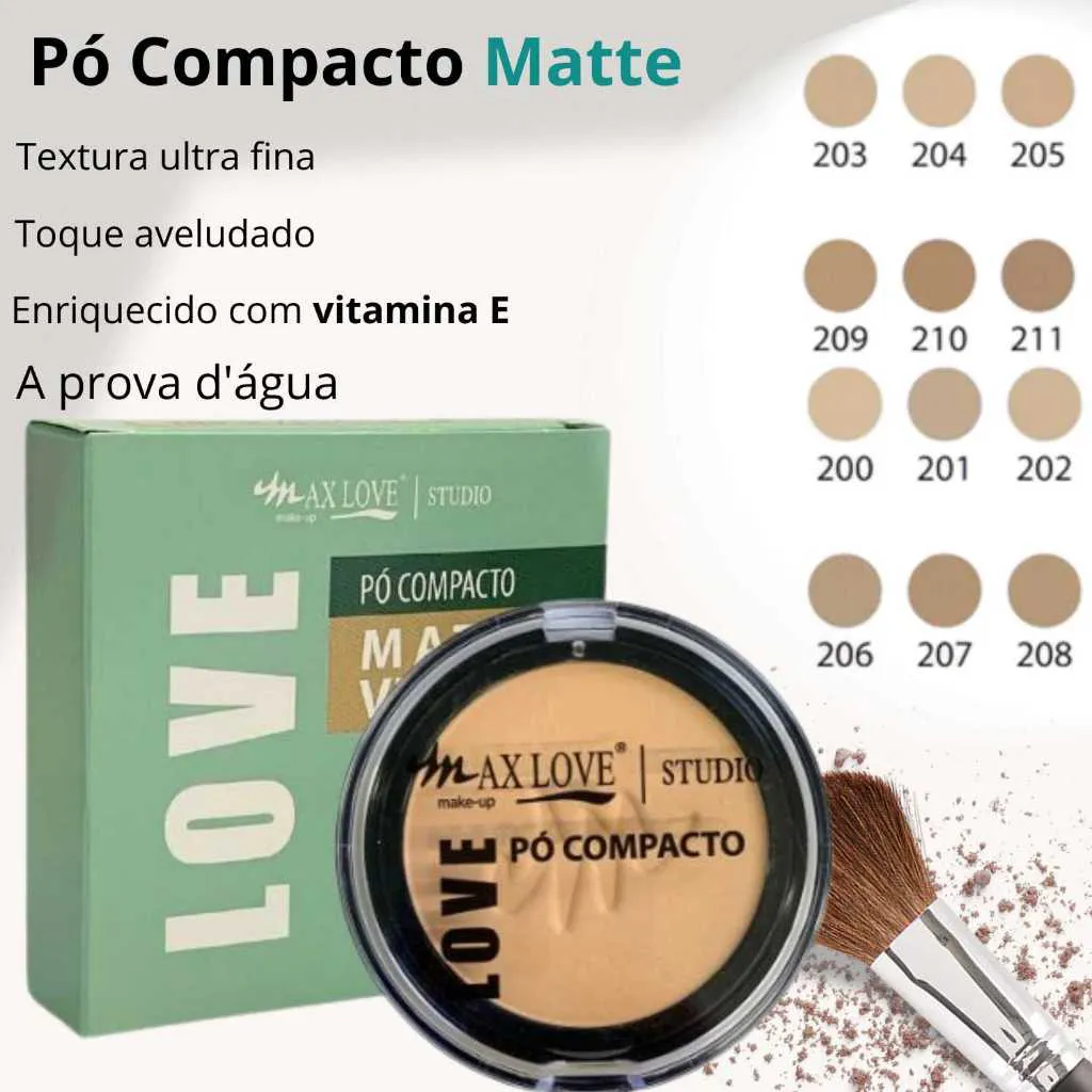 PÓ COMPACTO MATTE - À PROVA D'ÁGUA 10G - Imagem 4